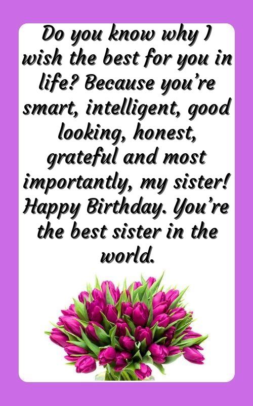 unique birthday birthday wishes for sister